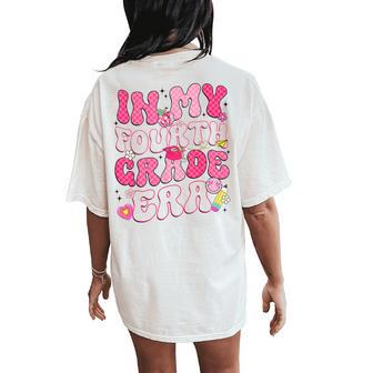 In My Fourth Grade Era Back To School Groovy Girl Women Women's Oversized Comfort T-Shirt Back Print - Thegiftio UK