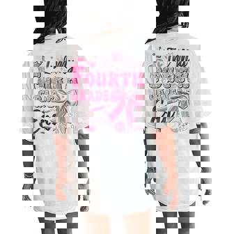 In My Fourth Grade Era Coquette Back To School Teacher Girl Women's Oversized Comfort T-Shirt Back Print - Monsterry