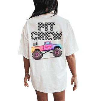 Girls Monster Truck Crew Squad Trucks Are My Jam Truck Lover Women's Oversized Comfort T-Shirt Back Print - Thegiftio UK