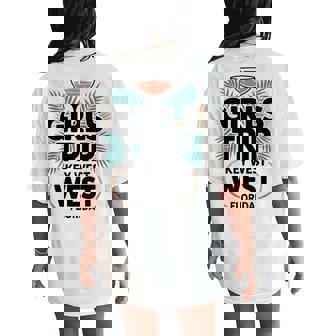 Girl's Trip Key West Girls Besties Florida Vacay Women's Oversized Comfort T-Shirt Back Print | Seseable UK