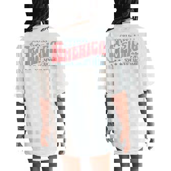 God Bless America Patriotic American Cute 4Th Of July Women's Oversized Comfort T-Shirt Back Print - Thegiftio