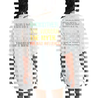 Godmother The Woman The Myth The Bad Influence Retro Women's Oversized Comfort T-Shirt Back Print - Monsterry