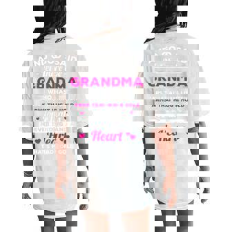 Grandma Idea Granny Grandmother For Black X-Small Short Sleeve Crew Neck Classic Fit Modern Style Unique Graphic Women's Oversized Comfort T-Shirt Back Print - Monsterry