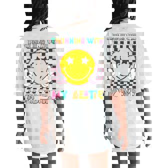 Groovy Twinning With My Bestie Spirit Week Friends Women's Oversized Comfort T-Shirt Back Print - Seseable