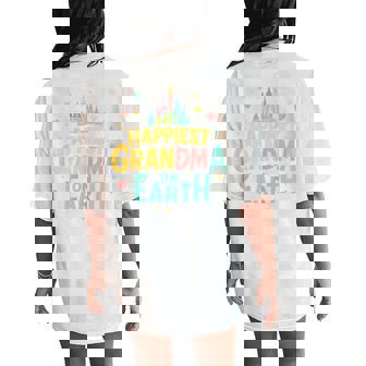 Happiest Grandma On Earth Cute For Grandma Mother's Day Women's Oversized Comfort T-Shirt Back Print - Thegiftio