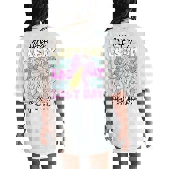 Happy Last Day Of School Girls Coquette Bow Hello Summer Women's Oversized Comfort T-Shirt Back Print - Monsterry