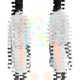 Happy Mother Day Tie Dye To The Best Mom Who Lives In Heaven Women's Oversized Comfort T-Shirt Back Print | Mazezy