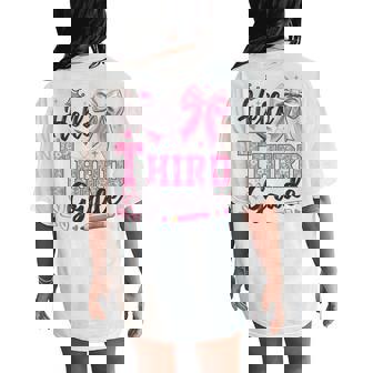 Hello Third Grade First Day Of School Coquette Teacher Girl Women's Oversized Comfort T-Shirt Back Print | Mazezy