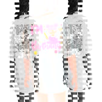 I'm The Birthday Girl Anime Sketching Girl Women's Oversized Comfort T-Shirt Back Print - Thegiftio