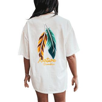 Indigenous Native Grandma Native American Women's Oversized Comfort T-Shirt Back Print - Thegiftio UK
