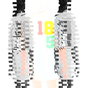 Junenth 2025 African American Junenth 1865 Women's Oversized Comfort T-Shirt Back Print | Mazezy