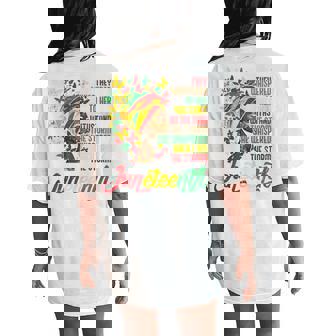 Junenth They Whispered To Her Black African June 19 Women Women's Oversized Comfort T-Shirt Back Print | Mazezy