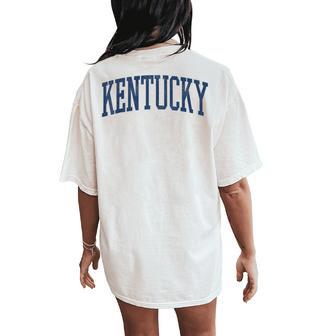 Kentucky Ky Retro Vintage Athletic Sports Women Women's Oversized Comfort T-Shirt Back Print - Thegiftio UK