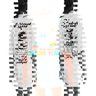 Last Day Of School Teacher I Survived 2024-2025 School Year Women's Oversized Comfort T-Shirt Back Print - Monsterry