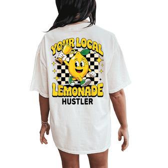 Lemon Stand Lemonade Entrepreneur For Boys Girls Crew Women's Oversized Comfort T-Shirt Back Print - Thegiftio UK