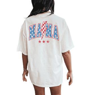 Mama Dada Mini 4Th Of July American Family Matching Women's Oversized Comfort T-Shirt Back Print - Thegiftio UK