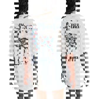 Mama Llama- Best Mom Mother Day Ever Women Women's Oversized Comfort T-Shirt Back Print - Thegiftio