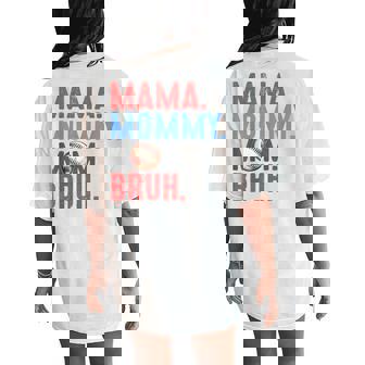 Mama Mommy Mom Bruh Baseball Vintage Mom Women's Oversized Comfort T-Shirt Back Print - Thegiftio UK