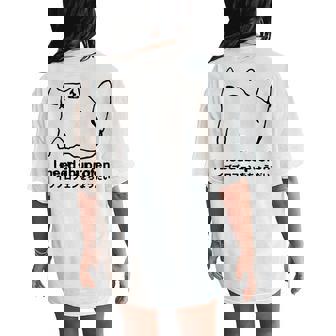 I Need Ibuprofen Cat Meme Japanese Women Women's Oversized Comfort T-Shirt Back Print - Monsterry