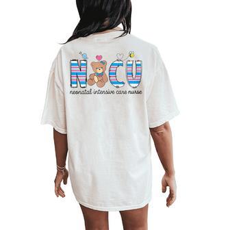 Nicu Neonatal Intensive Care Nurse Nicu Nurses Day Women's Oversized Comfort T-Shirt Back Print - Thegiftio UK