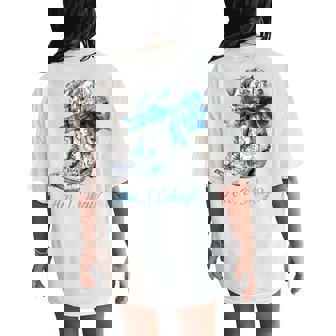 Am I Okay Boot Western Texas Cowgirl Coquette Bow Girl Women's Oversized Comfort T-Shirt Back Print - Monsterry