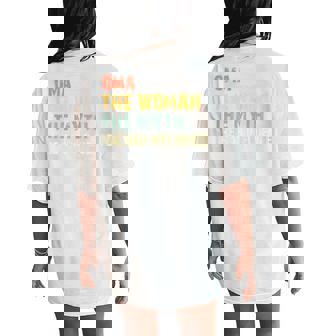 Oma The Woman The Myth The Bad Influence Vintage Women's Oversized Comfort T-Shirt Back Print | Mazezy