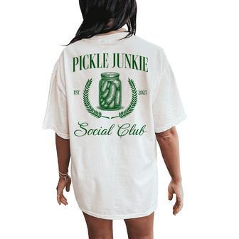 Pickle Lover Social Club Women's Oversized Comfort T-Shirt Back Print - Thegiftio UK