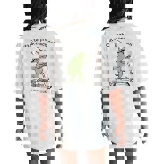 Pre K Grade Teacher Frog Back To School Preschool Women's Oversized Comfort T-Shirt Back Print - Thegiftio