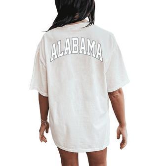 Retro Alabama Alabama Classic Red Grey Women's Oversized Comfort T-Shirt Back Print - Thegiftio UK