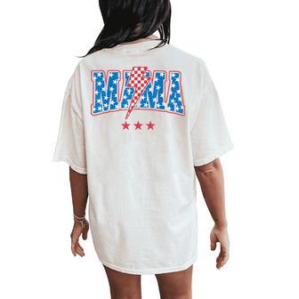 Retro Mama Dada Mini 4Th Of July American Family Matching Women's Oversized Comfort T-Shirt Back Print - Thegiftio UK