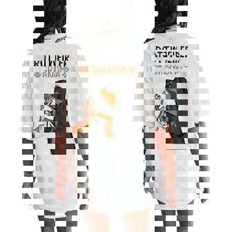 Rottweiler Grandma Rottie Dog Mom Mother´S Day Women's Oversized Comfort T-Shirt Back Print | Mazezy