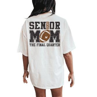 Senior Football Mom Football Mama Game Day Class Of 2026 Women's Oversized Comfort T-Shirt Back Print - Thegiftio