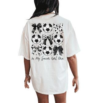 Soccer In My Soccer Girl Era Retro Groovy Soccer Girl Women's Oversized Comfort T-Shirt Back Print - Thegiftio UK