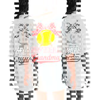 Softball Grandma Softball Lover Women's Oversized Comfort T-Shirt Back Print | Mazezy