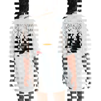 Spooky Witch Halloween Anti Trump Feminist Rights Women's Oversized Comfort T-Shirt Back Print | Mazezy