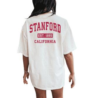 Stanford California Ca Vintage Sports Women Women's Oversized Comfort T-Shirt Back Print - Thegiftio UK