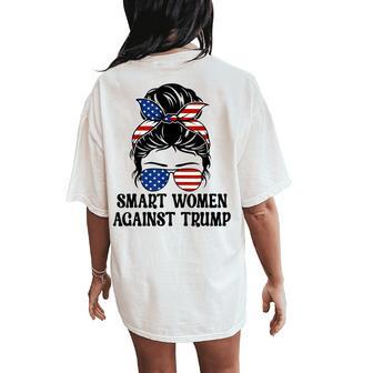 Swat Smart Against Trump Anti-Trump 2024 Women's Oversized Comfort T-Shirt Back Print - Thegiftio UK