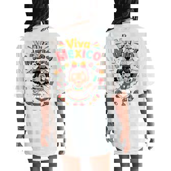 Toddler Viva Mexico Girl Mexican Flag Independence Day Women's Oversized Comfort T-Shirt Back Print - Monsterry