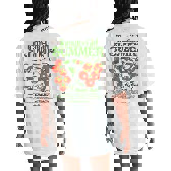 Tomato Girl Summer Tomato Fresh Fruit Trendy Aesthetic Women's Oversized Comfort T-Shirt Back Print | Mazezy