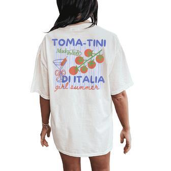 Tomato Girl Summer Tomato Fresh Fruit Trendy Aesthetic Women's Oversized Comfort T-Shirt Back Print - Thegiftio UK