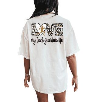 My Track Grandma Life Track And Field Grandma Women's Oversized Comfort T-Shirt Back Print - Thegiftio UK