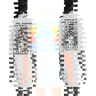 More Trash Can Less Trash Can't Trash Panda Raccoon Women's Oversized Comfort T-Shirt Back Print - Thegiftio