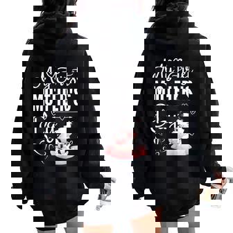 1 ° Festa Della Mamma Come Mamma Mucca Mamma La Mia Prima Festa Della Mamma Felpa con cappuccio oversize da donna con stampa posteriore - Novitaregali