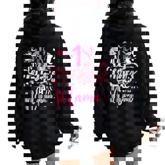 My 1St Mother's Day As A Mama Proud Expecting New Baby Women Oversized Hoodie Back Print - Thegiftio