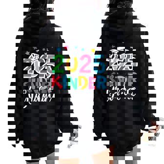 2025 Kinder Graduate Kindergarten Graduation 2025 Boys Girls Women Oversized Hoodie Back Print | Mazezy