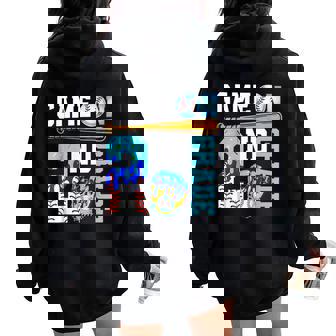 2Nd Grade Back To School Baseball Drip Ice Cream Game On Women Oversized Hoodie Back Print | Mazezy