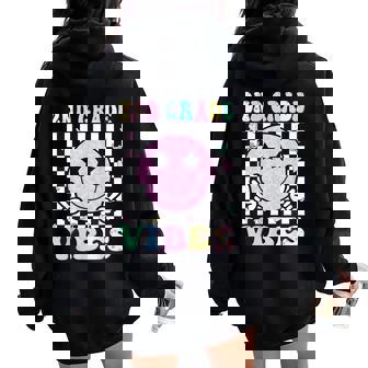 2Nd Grade Vibes First Day Of School 2Nd Grade Second Grade Women Oversized Hoodie Back Print | Mazezy