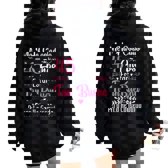 45 Cumpleaños 45 Años Hecha En 1980 Regalos Women Oversized Hoodie Back Print - Regaloses