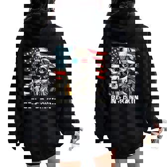 4Th Of July Franklin Ben Drankin American Dad Women Women Oversized Hoodie Back Print | Mazezy