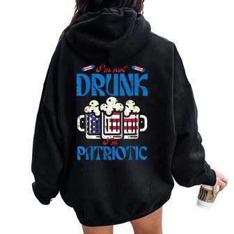 4Th Of July Im Patriotic American Party Dad Women Women Oversized Hoodie Back Print - Thegiftio UK